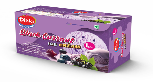 Dinki 1 ltr Black-Current ice cream